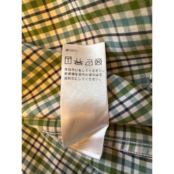 Pendleton Mens Bridgeport Button Up Shirt L Green Plaid 100% Cotton Long Sleeve - Picture 5 of 7